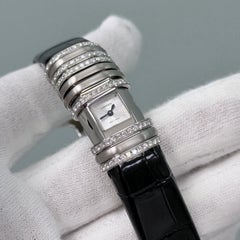 Cartier Declaration 2611 WT000450 18k White Gold 6 Diamond Bars Titanium