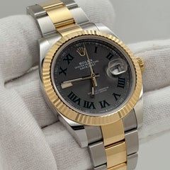 Rolex Datejust 41 126333 41mm Wimbledon Dial 18k Yellow Gold Steel Box Paper