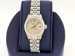 Rolex Ladies Datejust 69174 26mm Silver Dial 18k White Gold Stainless Steel