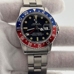 Vintage Rolex GMT-Master Pepsi 1675 40mm Red Blue Stainless Steel