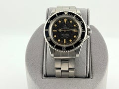 Vintage Tudor Submariner 7928 39mm Patina Gilt Chapter Ring Dial Stainless Steel