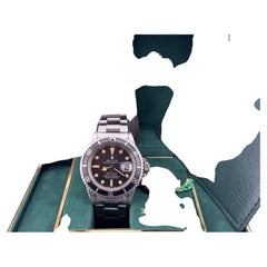 Vintage Rolex Red Submariner 1680 MK2 Meters First Pumpkin Patina Dial Steel Box