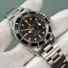 Vintage Rolex Red Submariner 1680 MK2 Meters First Pumpkin Patina Dial Steel Box
