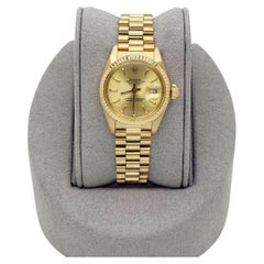 Rolex Ladies Datejust President 6917 Champagne Dial 18k Yellow Gold