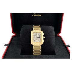 Cartier Tank Francaise Chronoflex Chronograph 1830 28mm x 36mm 18k Yellow Gold