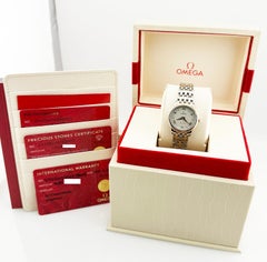 Omega Ladies De Ville Prestige 424.20.27.60.52.003 18K Rose Gold Steel Box Paper
