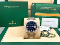 Rolex Datejust II 126334 41mm Blue Diamond Dial Stainless Steel Box Paper