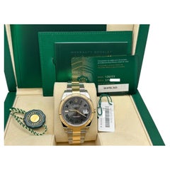 Rolex Datejust 41 126333 Slate Wimbledon 18K Yellow Gold Steel Box Paper 2023