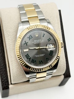 Rolex Datejust 41 126333 Slate Wimbledon 18K Yellow Gold Steel Box Paper 2023