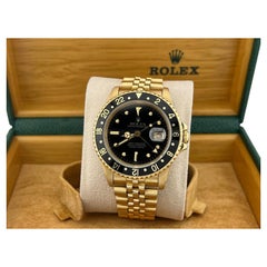 Rolex GMT Master 16758 NIPPLE DIAL 18K Yellow Gold Jubilee Band 40mm