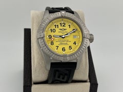 Breitling Avenger Seawolf E17370 44mm Yellow Dial Titanium Rubber Strap