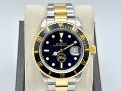 RARE Rolex Submariner Panama Canal Edition Only 75 Made 16613 18k Gold Steel Box