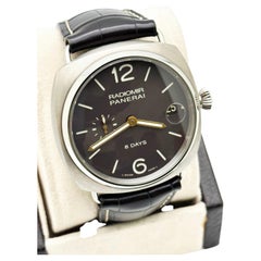 Panerai Radiomir 8 Days PAM00346 PAM 346 Titanium Black Leather Strap 45mm