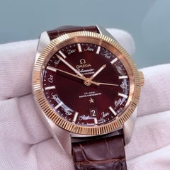 Omega Globemaster Annual Calendar 130.23.41.22.11.001 18K Sedna Gold Box Papers