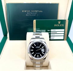 Rolex Datejust II 116300 41mm Black Dial Stainless Steel Box Paper