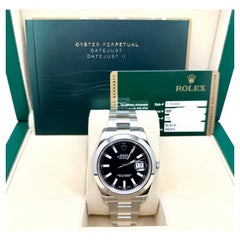 Rolex Datejust II 116300 41mm Black Dial Stainless Steel Box Paper