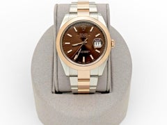 Rolex Datejust 41 126301, schokoladenbraunes Zifferblatt, 18 Karat Roségold, Edelstahl, Originalverpackung, Papiere