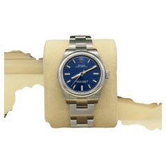 Werksaufkleber Rolex Oyster Perpetual 277200 Midsize 31 mm Blue Steel, Box, Papiere