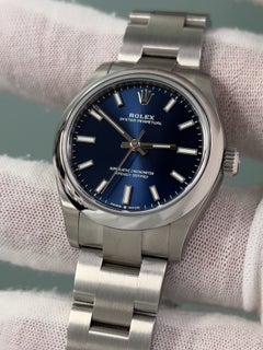 Werksaufkleber Rolex Oyster Perpetual 277200 Midsize 31 mm Blue Steel, Box, Papiere
