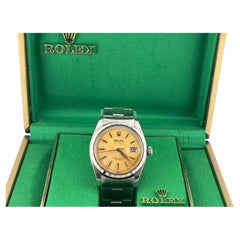 Vintage Rolex 6305 RED Datejust Rare TROPICAL DIAL Stainless Steel 36mm
