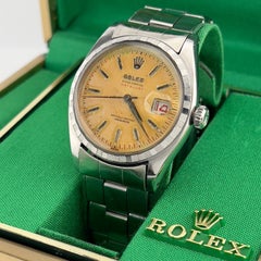 Vintage Rolex 6305 RED Datejust Rare TROPICAL DIAL Stainless Steel 36mm