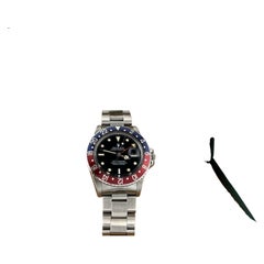 VINTAGE Rolex GMT Master 16750 Pepsi Rot Blau SPIDER DIAL Stahl Box Papier 1984