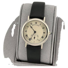 Breguet Classique 3210 30,5 mm Silber römisches Zifferblatt Handaufzug 18k Weißgold