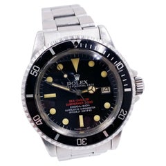 Vintage Rolex 1665 Double Red Sea Dweller Stainless Steel 40mm 1972
