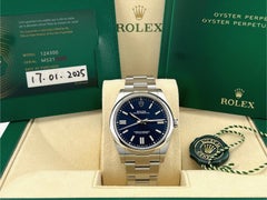 2025 Rolex Oyster Perpetual 124300 41mm Blue Dial Stainless Steel Box Papers