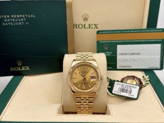 Rolex Datejust 116238 36mm Champagne Dial 18K Yellow Gold Jubilee Box Paper