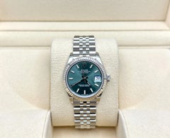 Rolex Datejust 31 Midsize 2023, modello 278274, quadrante verde menta, oro 18 carati, acciaio, scatola e documenti
