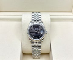 2026 Service Card Rolex Datejust 31 Midsize 278274 Dark Grey Dial 18K Gold Steel