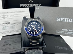 Seiko Prospex LX GMT Spring Drive SNR033 44.8mm Blue Black Titanium Box Papers