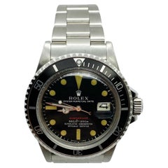 VINTAGE Rolex RED Submariner 1680 Mark IV Dial Stainless Steel Service Paper