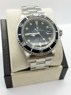 VINTAGE Rolex RED Submariner 1680 Mark IV Dial Stainless Steel Service Paper