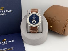 Breitling Premier Automatic A37340 40mm Blue Dial Stainless Steel Box Booklet