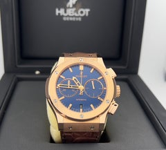 Hublot Classic Fusion Chronograph King Gold Blue 541.OX.7180.RX 18K Rose Gold