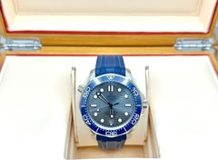 OMEGA Seamaster Diver 300M 210.32.42.20.06.001 Blaue Keramik, Edelstahl, Originalverpackung, Papiere
