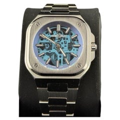 Bell & Ross BR05 BR05A-BLU-SKST/SST 40mm Blue Skeleton Dial Steel Box Paper