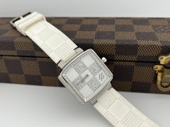 Louis Vuitton Damier Speedy Limited Edition Q231C 33mm 18k Weißgold & Diamanten
