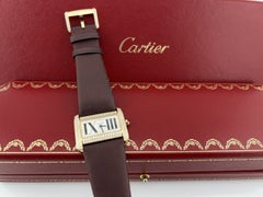 Cartier Tank Divan 2601 31mm Factory Diamond Bezel 18k Yellow Gold Box