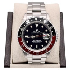 Rolex GMT Master II „Coke“ 16710, 40 mm, rote und schwarze Lünette, Edelstahl