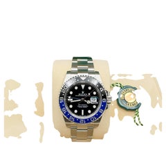 Rolex GMT Master II « Batman » 126710BLNR 2024 : cadran noir et bleu, boîtier en acier, livrée avec ses papiers