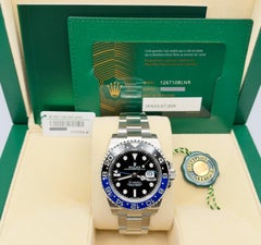 Rolex GMT Master II « Batman » 126710BLNR 2024 : cadran noir et bleu, boîtier en acier, livrée avec ses papiers