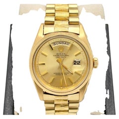 1967 Vintage Rolex Day Date President 1803 18k Yellow Gold Custom Bark Finish