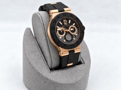 BVLGARI Bulgari Diagono Chronograph 18k Rose Gold DG 42 GV CH Black Dial