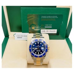 2022 Rolex Submariner Bluesy 126613LB 41mm 18k Yellow Gold Steel Box Paper