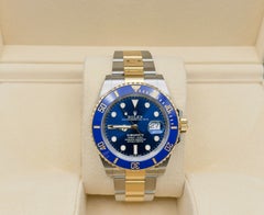 2022 Rolex Submariner Bluesy 126613LB 41mm 18k Yellow Gold Steel Box Paper