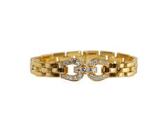 Retro Cartier Diamond and Gold Bracelet