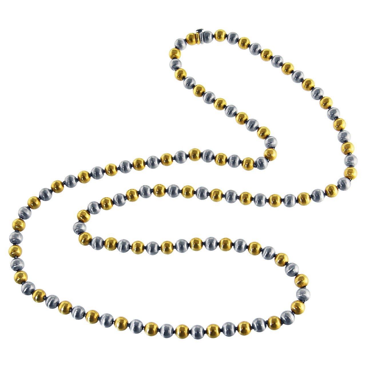Rare Mario Buccellati Gold Bead Necklace